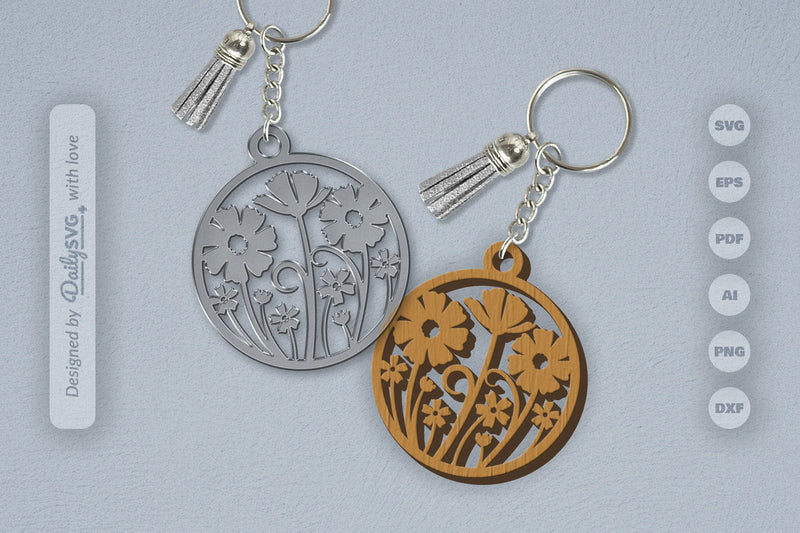 Wild Floral Round SVG Bundle 11 - CraftNest - Digital Crafting and Art