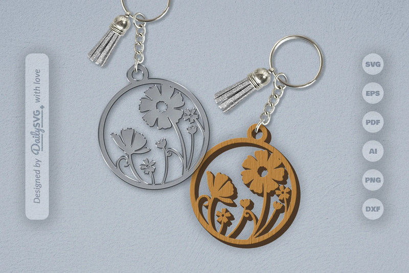 Wild Floral Round SVG Bundle 10 - CraftNest - Digital Crafting and Art