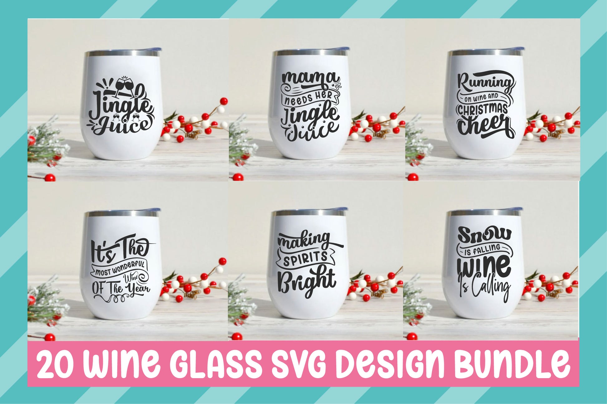 Wine Glass SVG Bundle - CraftNest - Digital Crafting and Art