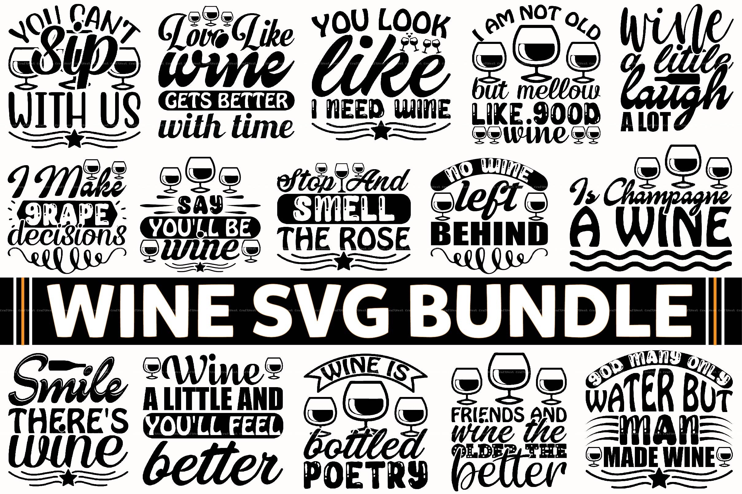 Wine Design SVG Bundle 1