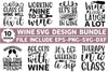 Wine Designs SVG Bundle for Creative Projects