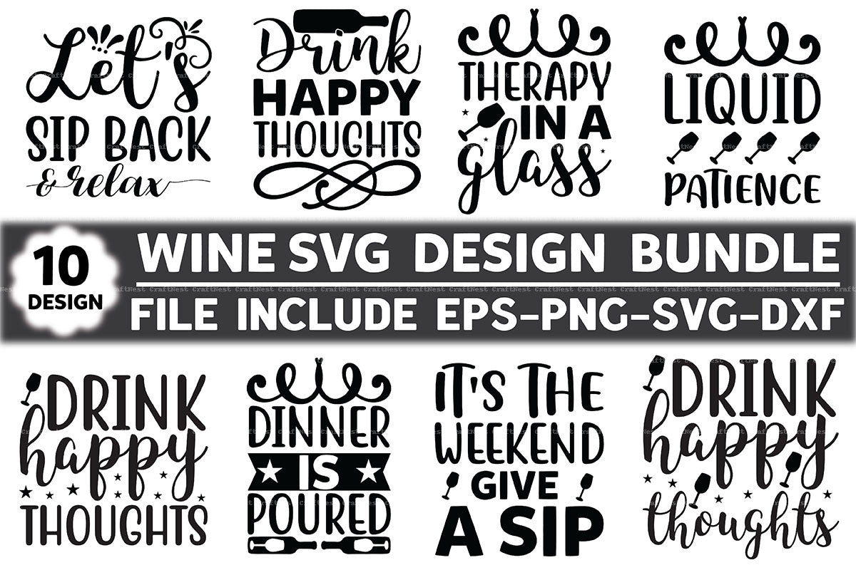 Wine Design SVG Bundle 2