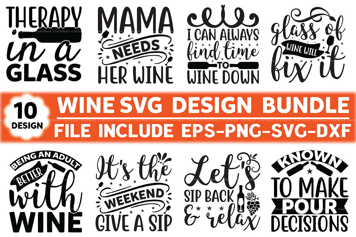 Wine SVG Bundle 8