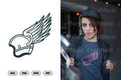 Winged Racer Helmet SVG Bundle - CraftNest - Digital Crafting and Art