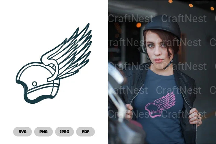 Winged Racer Helmet SVG Bundle - CraftNest - Digital Crafting and Art