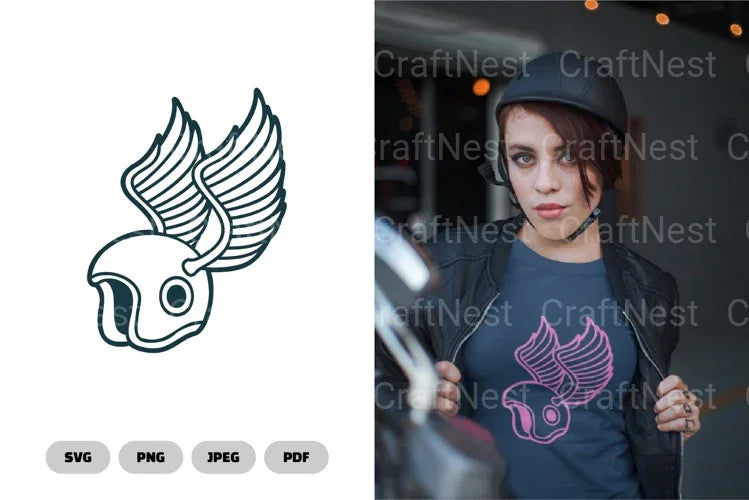 Winged Racer Helmet SVG Bundle - CraftNest - Digital Crafting and Art