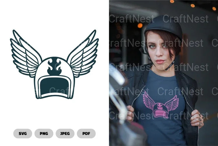 Winged Racer Helmet SVG Bundle - CraftNest - Digital Crafting and Art