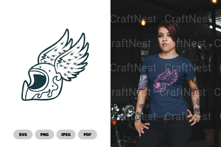 Winged Racer Helmet SVG Bundle - CraftNest - Digital Crafting and Art
