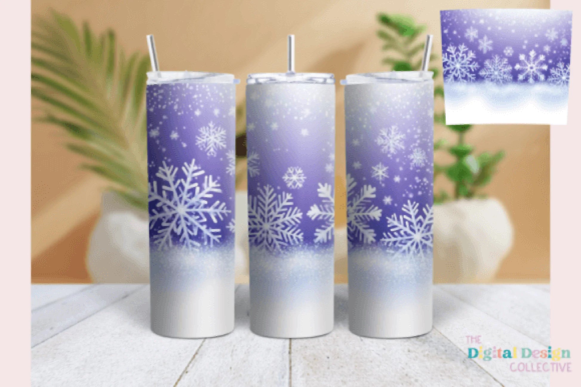 Winter Snowflake Tumbler Wrap Bundle - CraftNest - Digital Crafting and Art
