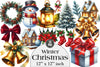 Winter Christmas Clipart Bundle