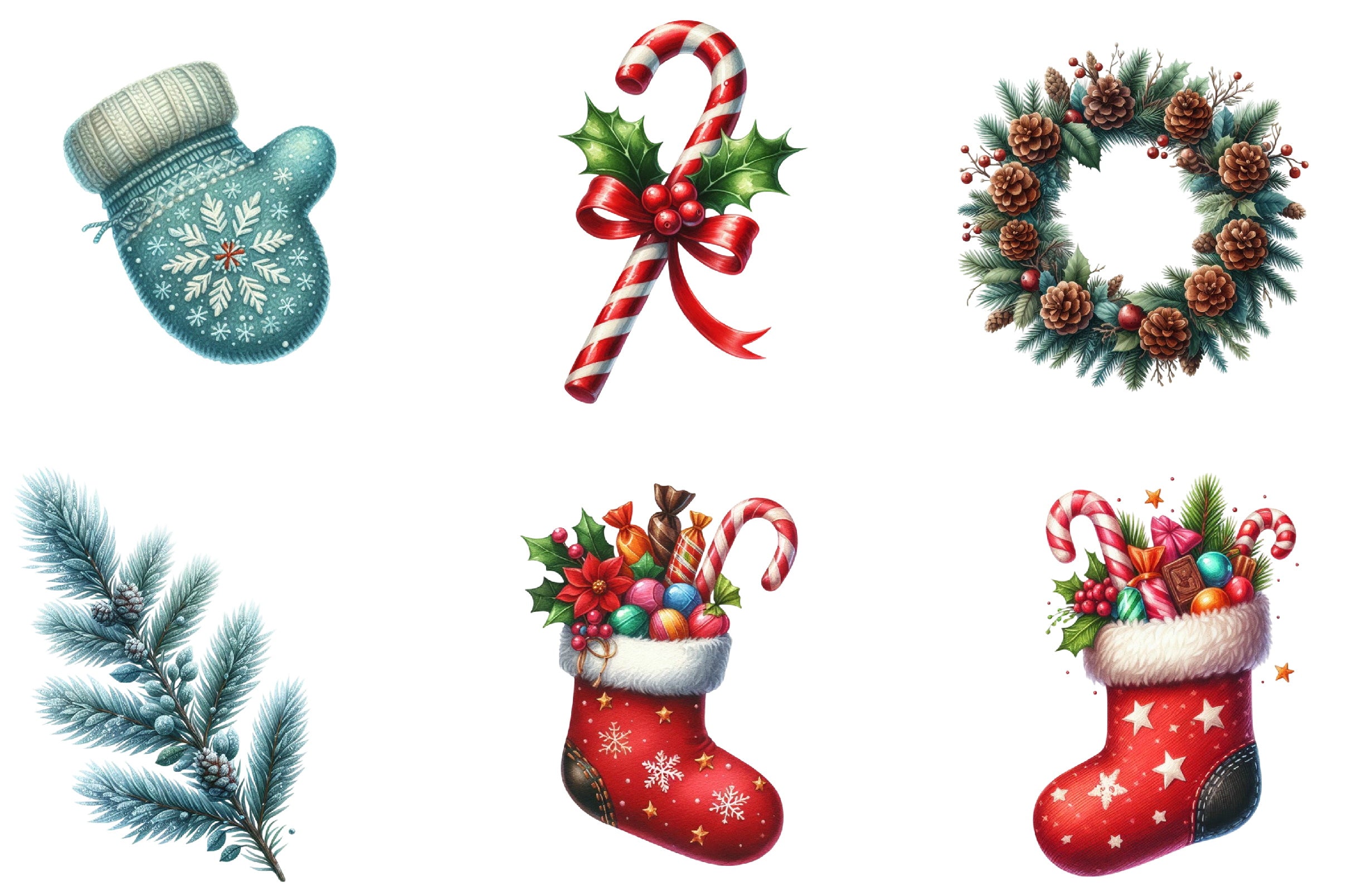 Winter Christmas Clipart Bundle