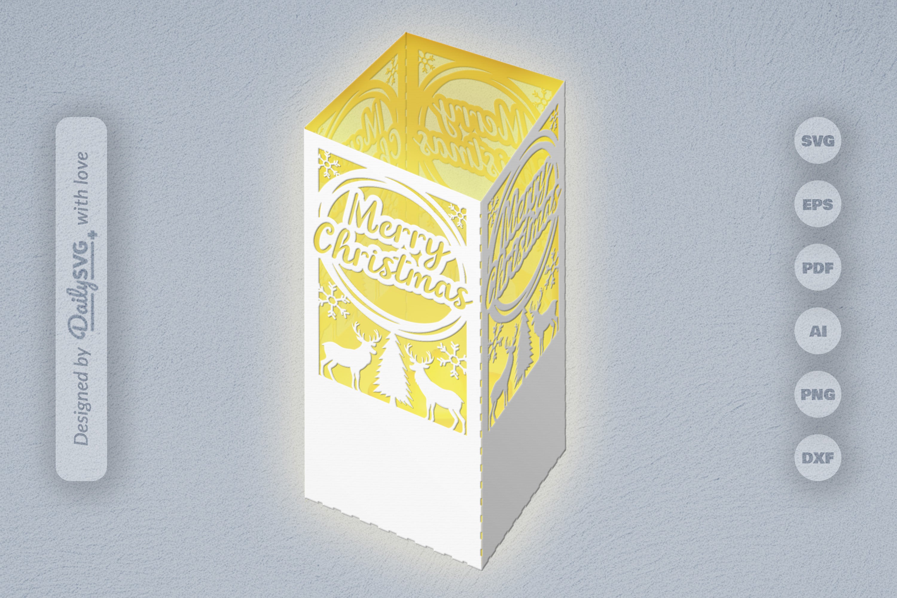 Winter Deer Christmas Papercut SVG Bundle 5