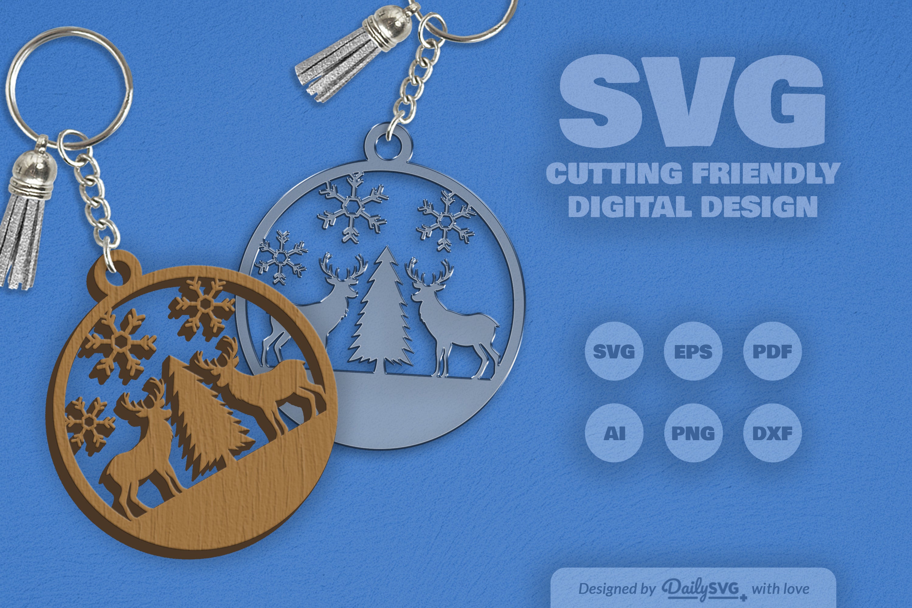 Winter Deer SVG Bundle 7