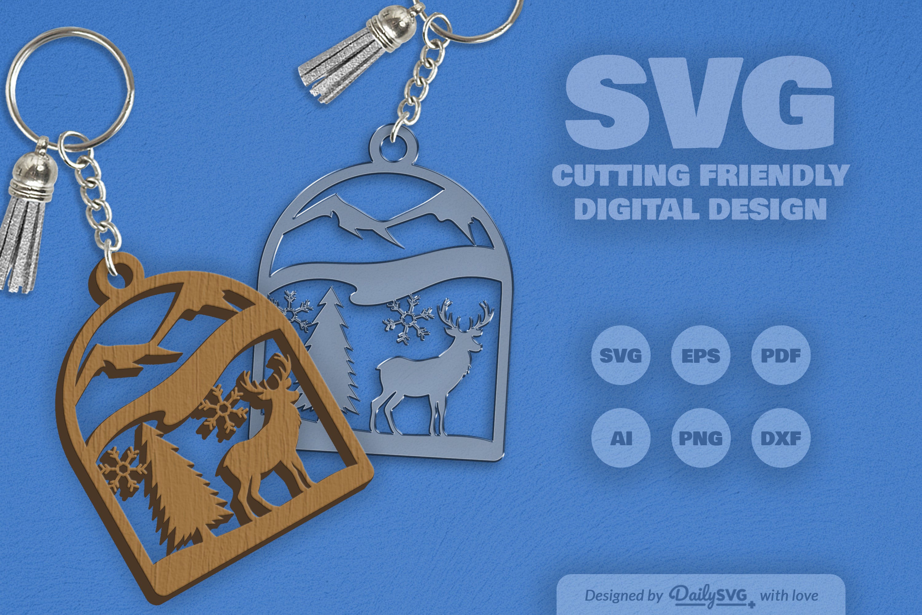Winter Deer SVG Bundle 8