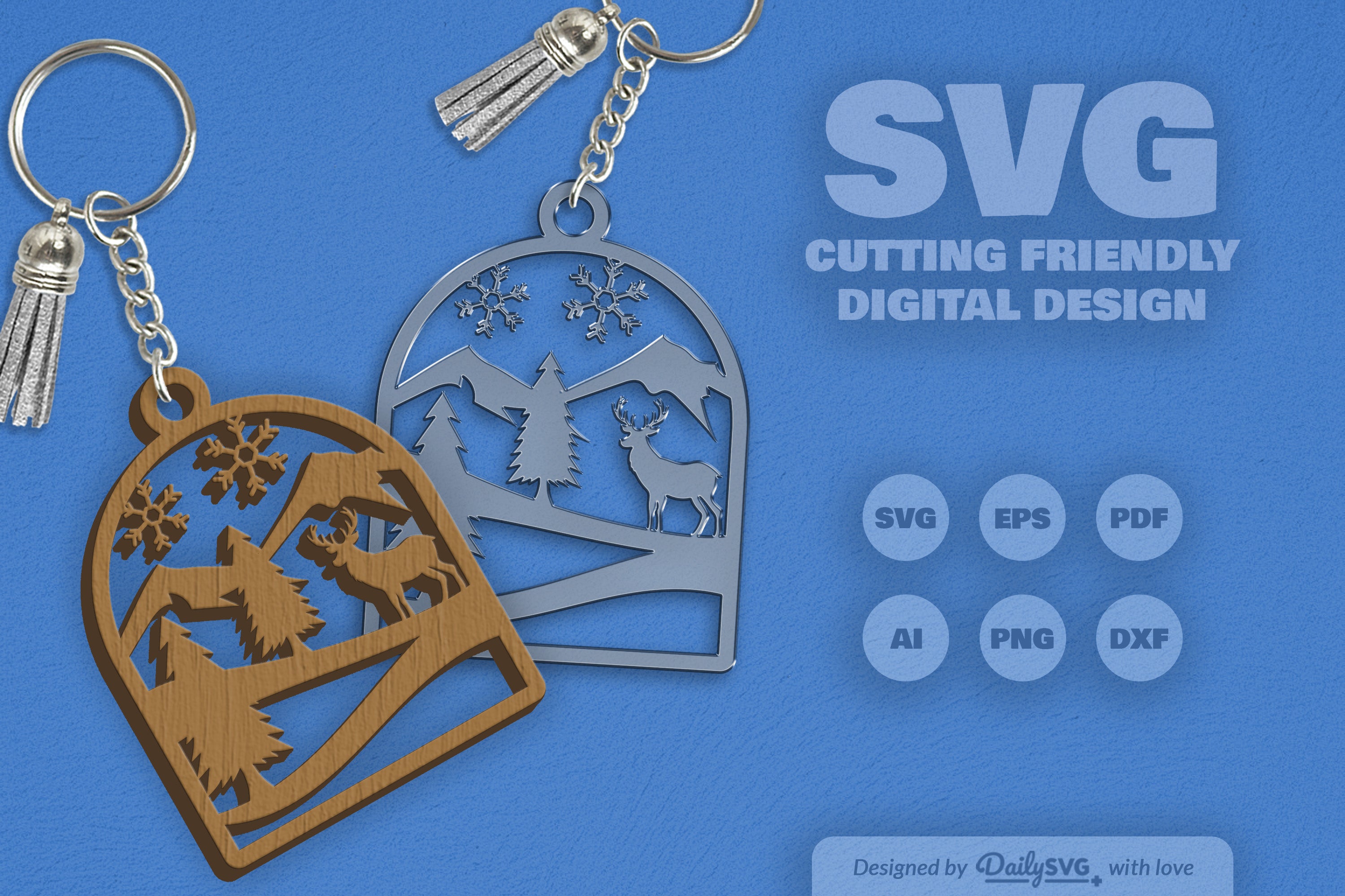 Winter Deer SVG Bundle 3
