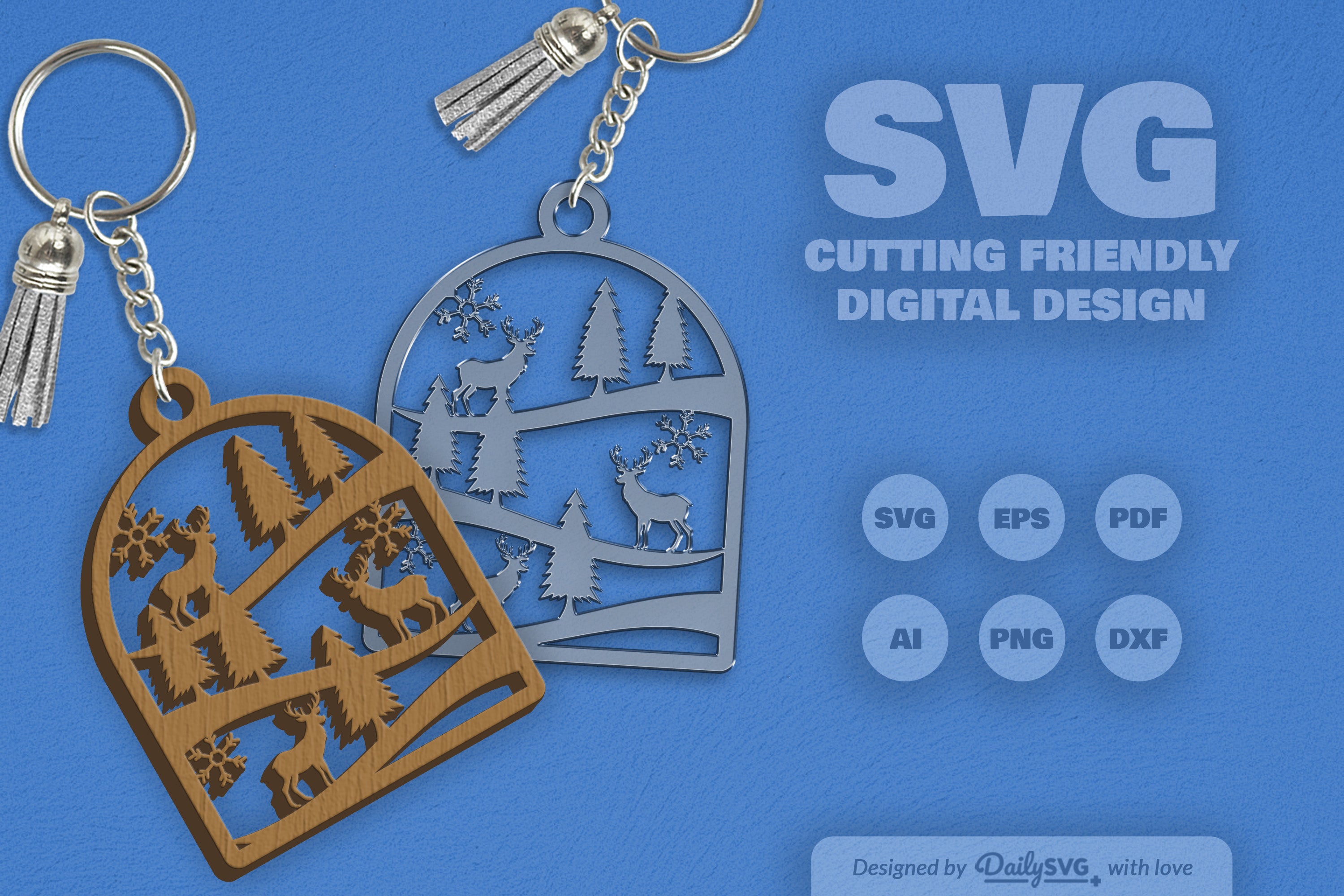 Winter Deer SVG Bundle