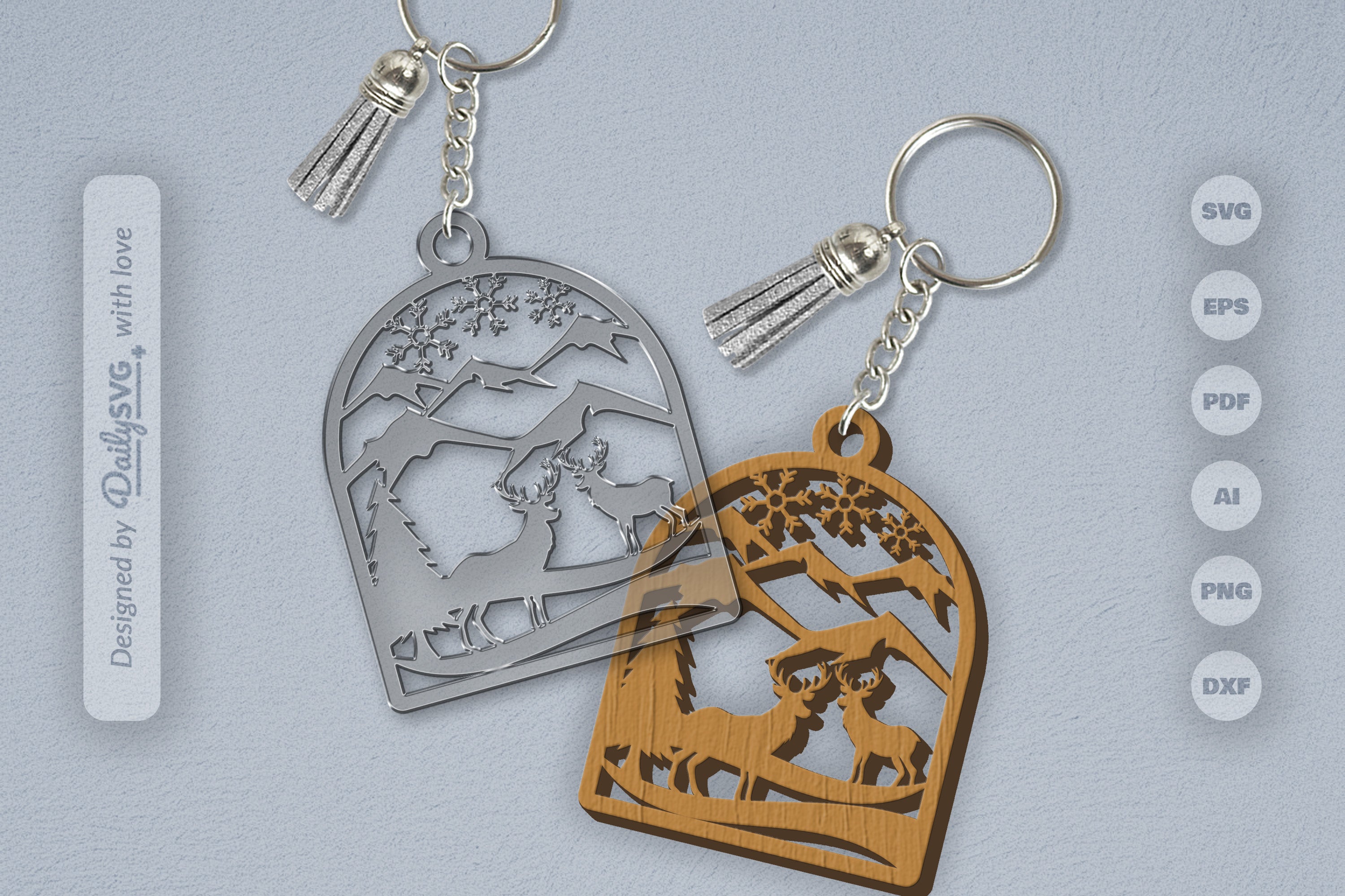 Winter Deer SVG Bundle 1