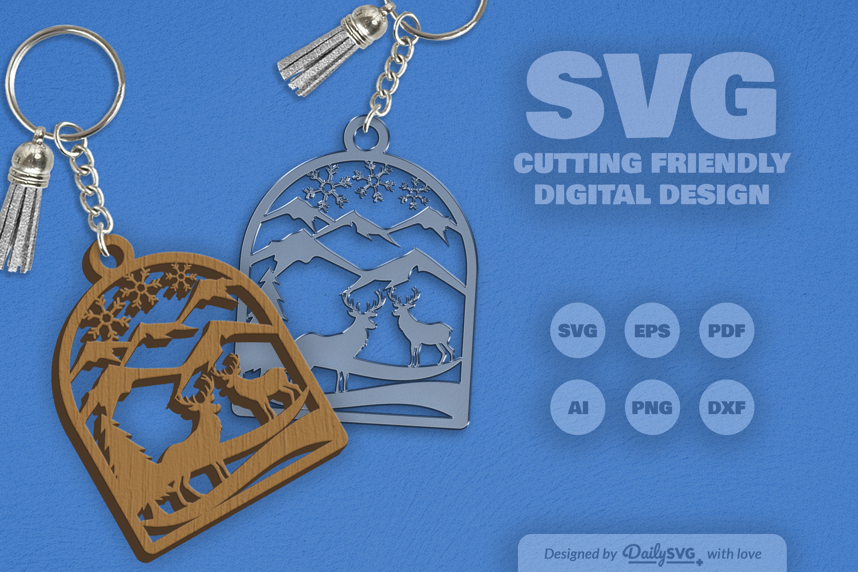 Winter Deer SVG Bundle 1