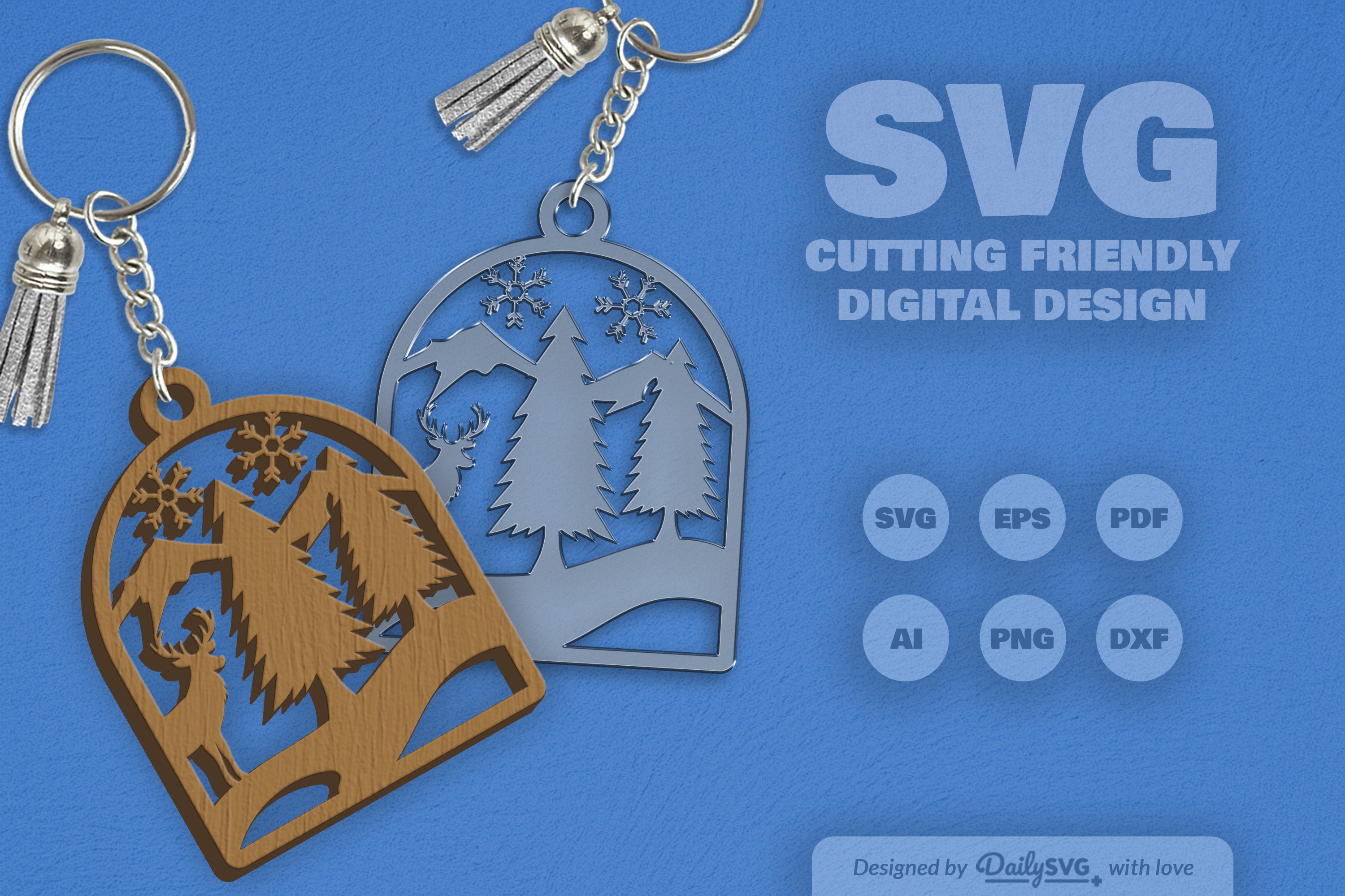 Winter Deer SVG Bundle 2