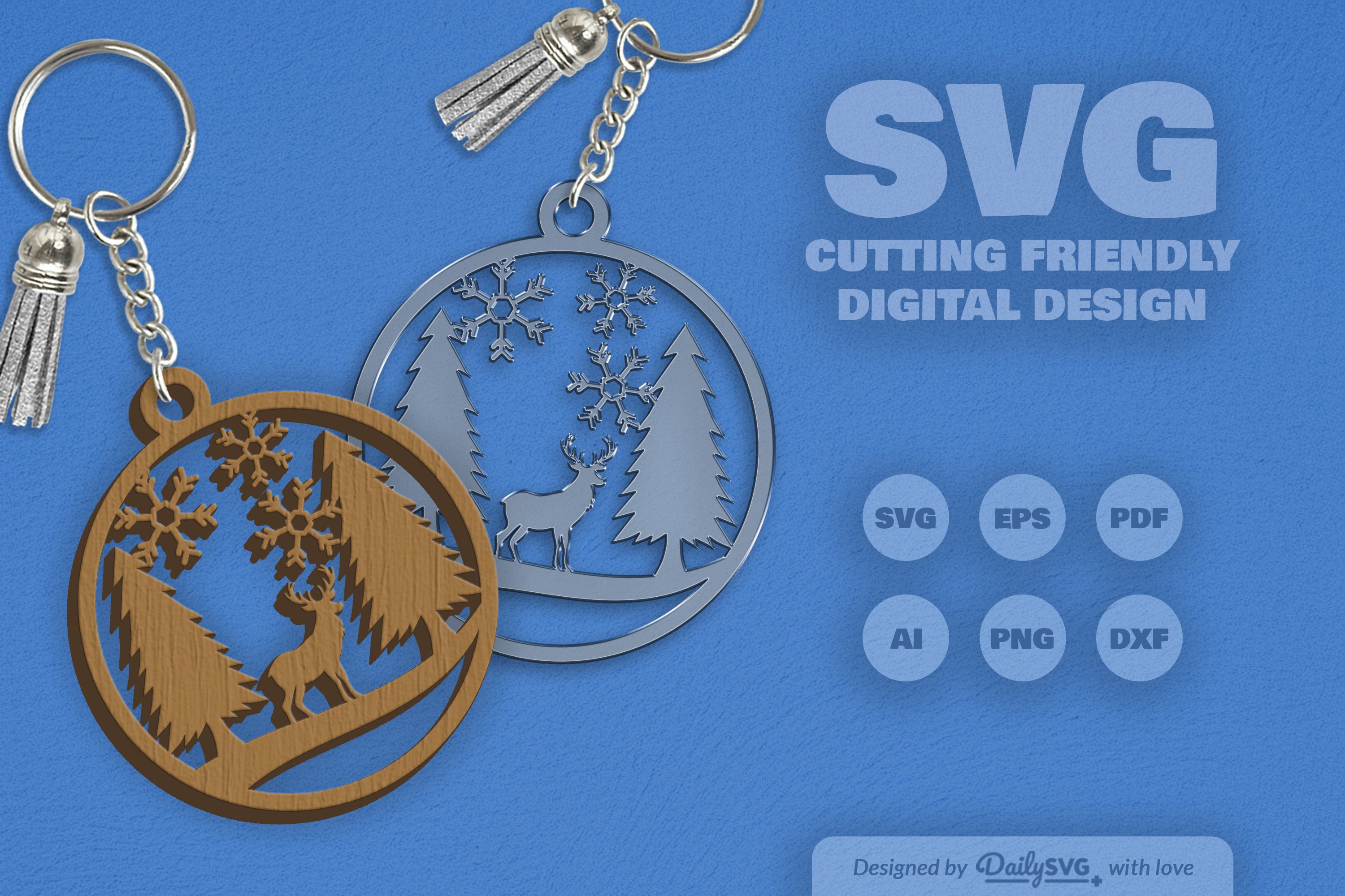 Winter Deer SVG Bundle 9
