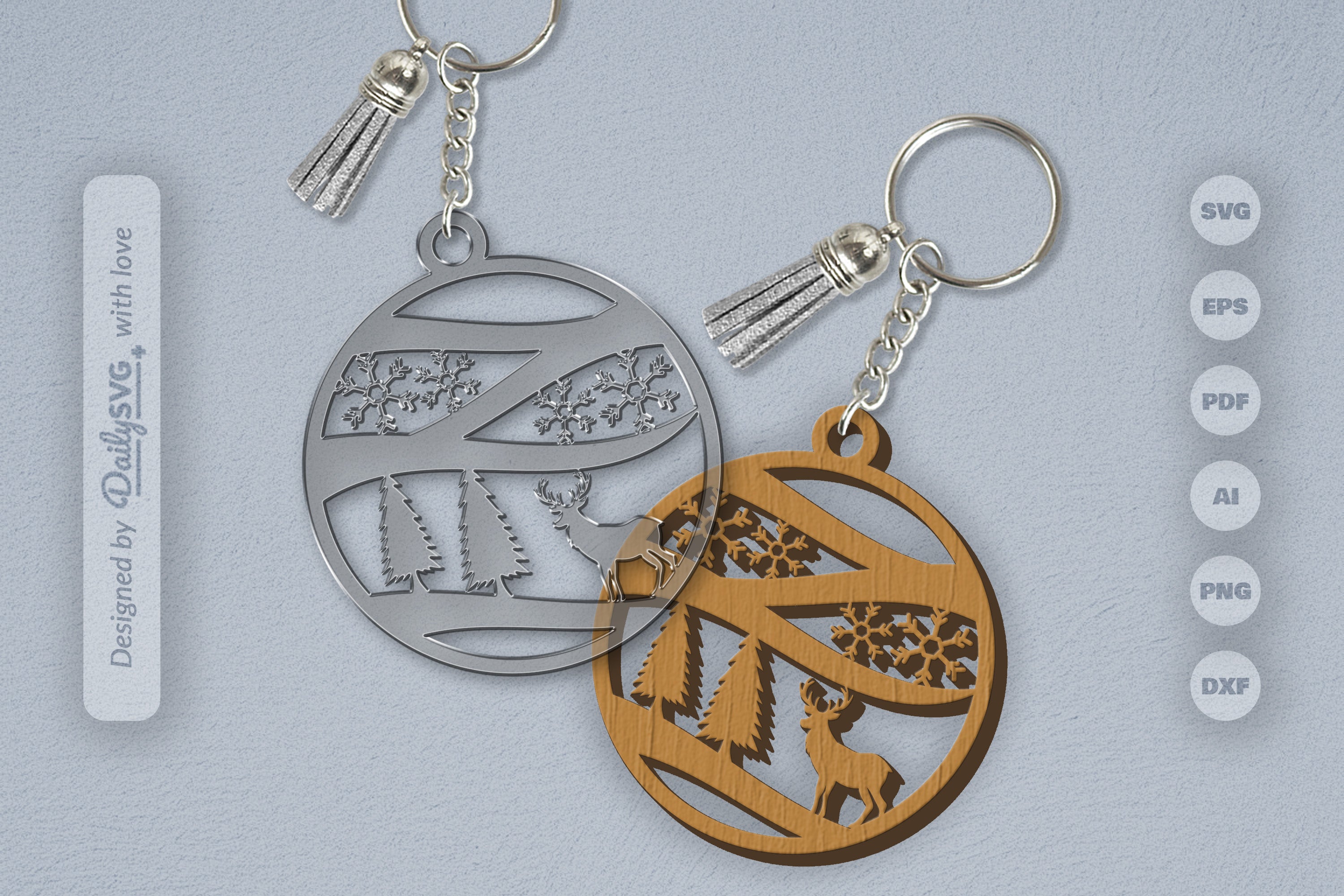 Winter Deer SVG Bundle 4