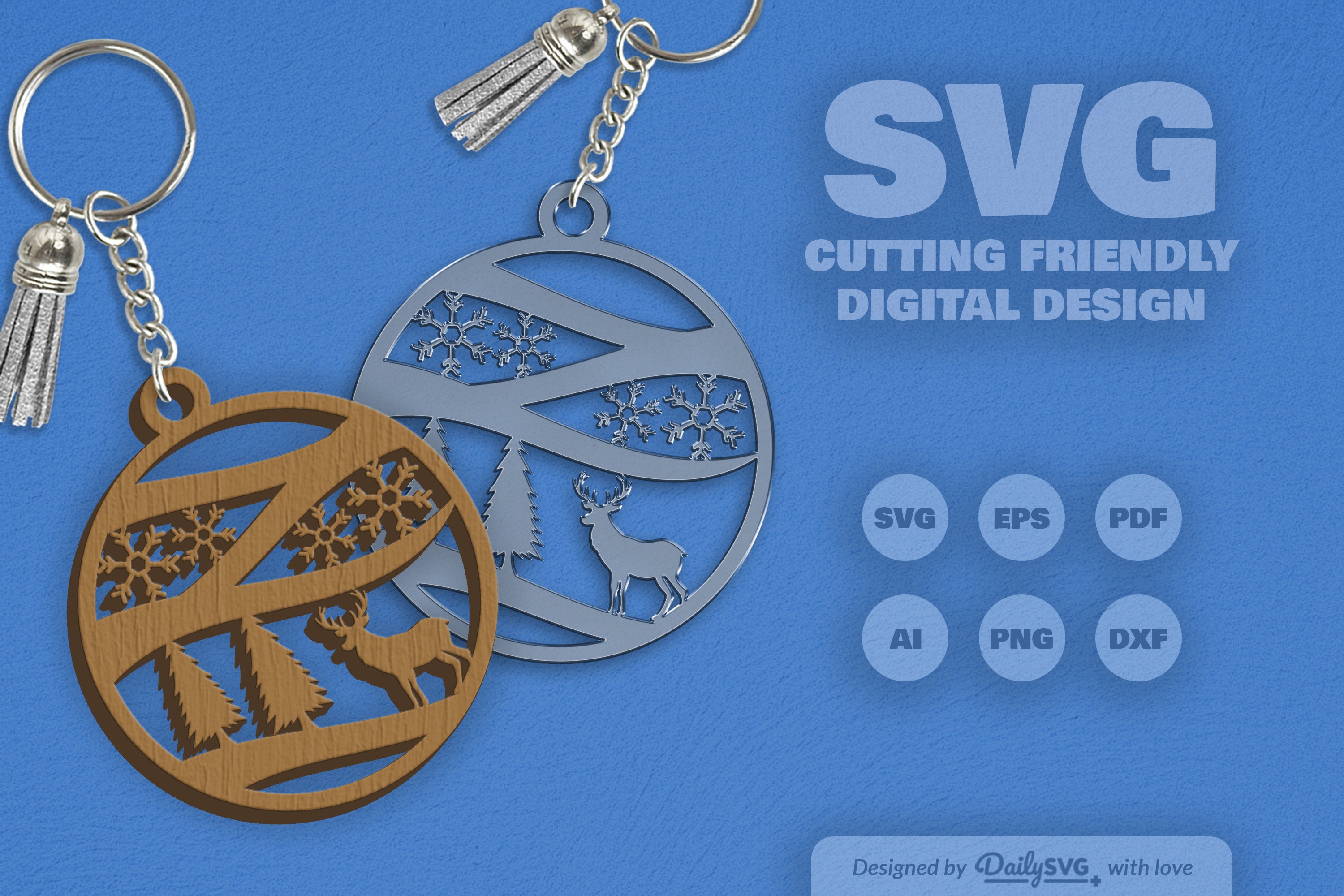 Winter Deer SVG Bundle 4