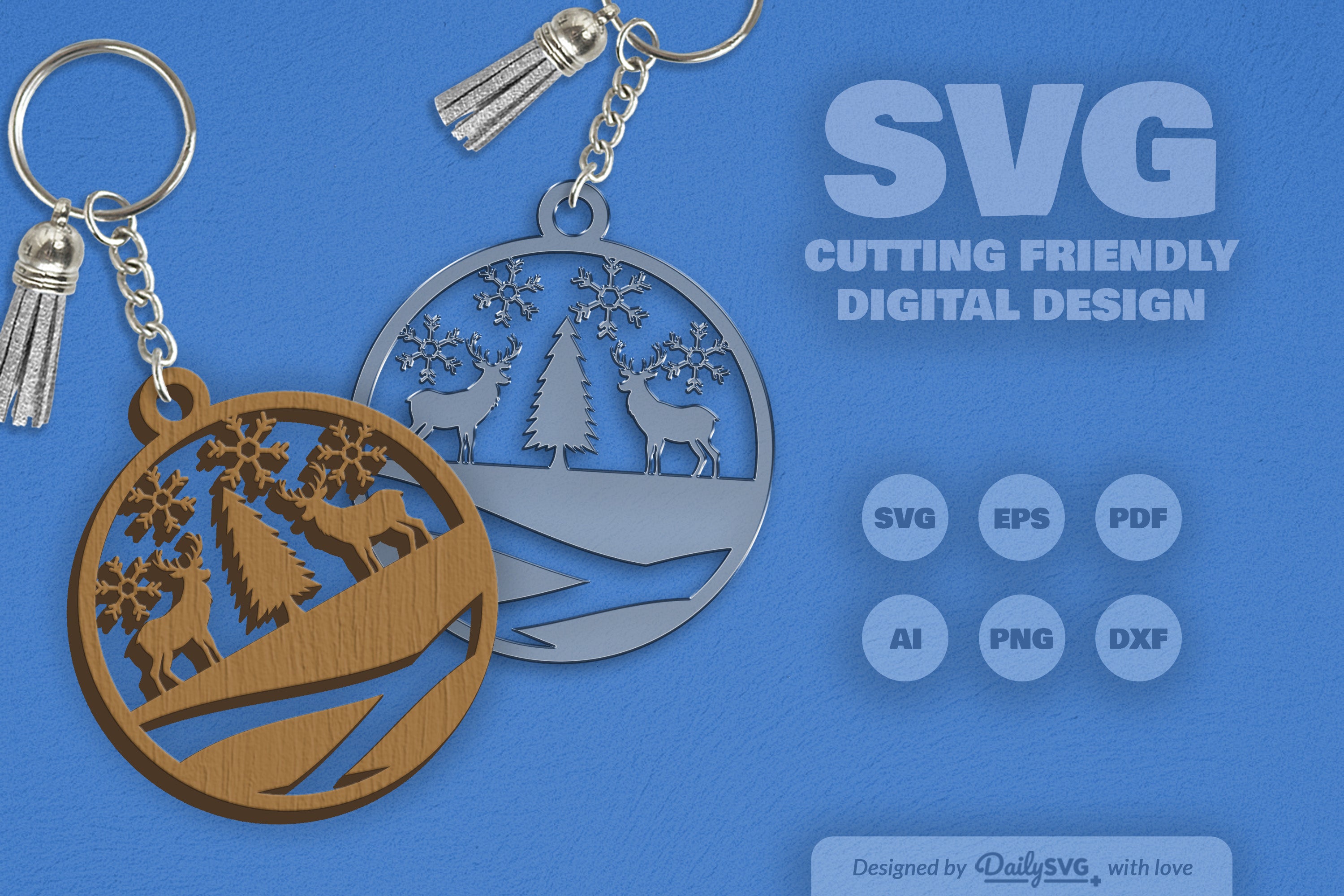 Winter Deer SVG Bundle 6