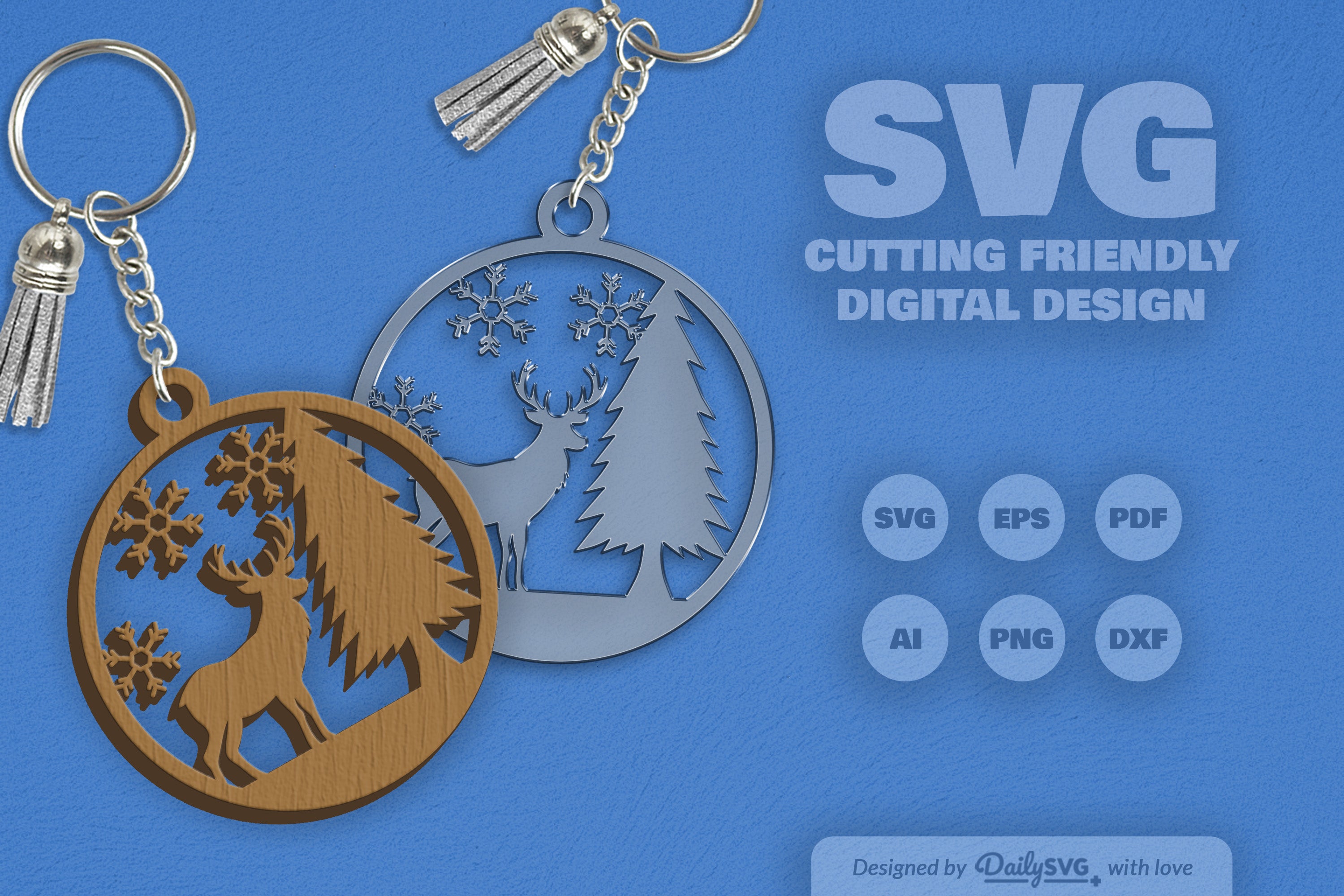 Winter Deer SVG Bundle 5