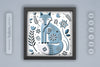 Winter Fox Folk Art Papercut SVG Bundle