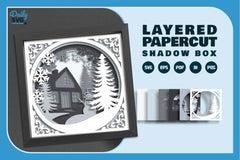 Winter House Papercut SVG Bundle - CraftNest - Digital Crafting and Art