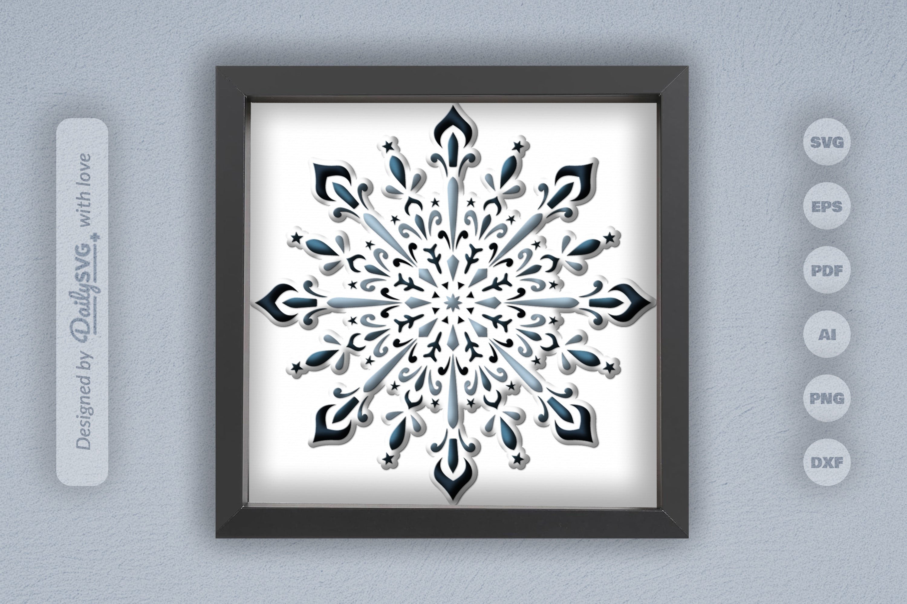 Winter Mandala Papercut SVG Bundle 1