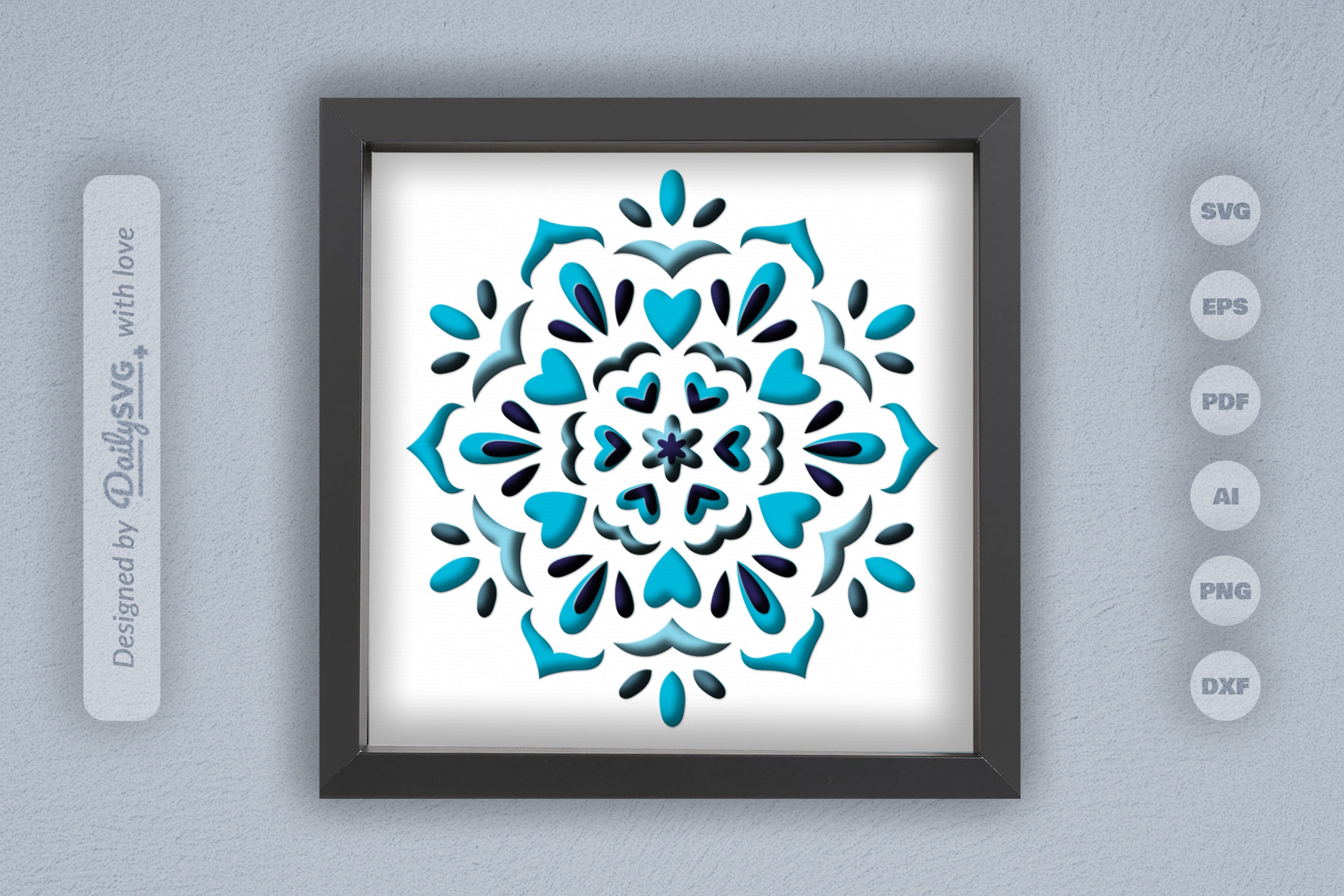 Winter Mandala Snow Papercut SVG Bundle