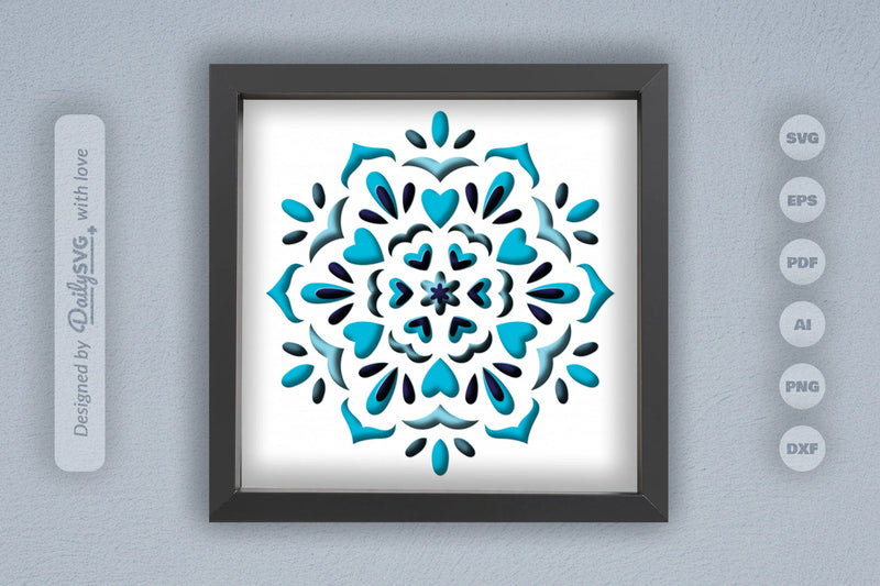 Winter Mandala Snow Papercut SVG Bundle - CraftNest - Digital Crafting and Art