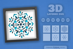 Winter Mandala Snow Papercut SVG Bundle - CraftNest - Digital Crafting and Art