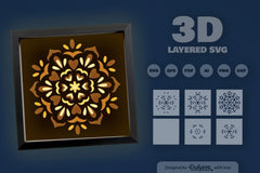 Winter Mandala Snow Papercut SVG Bundle - CraftNest - Digital Crafting and Art