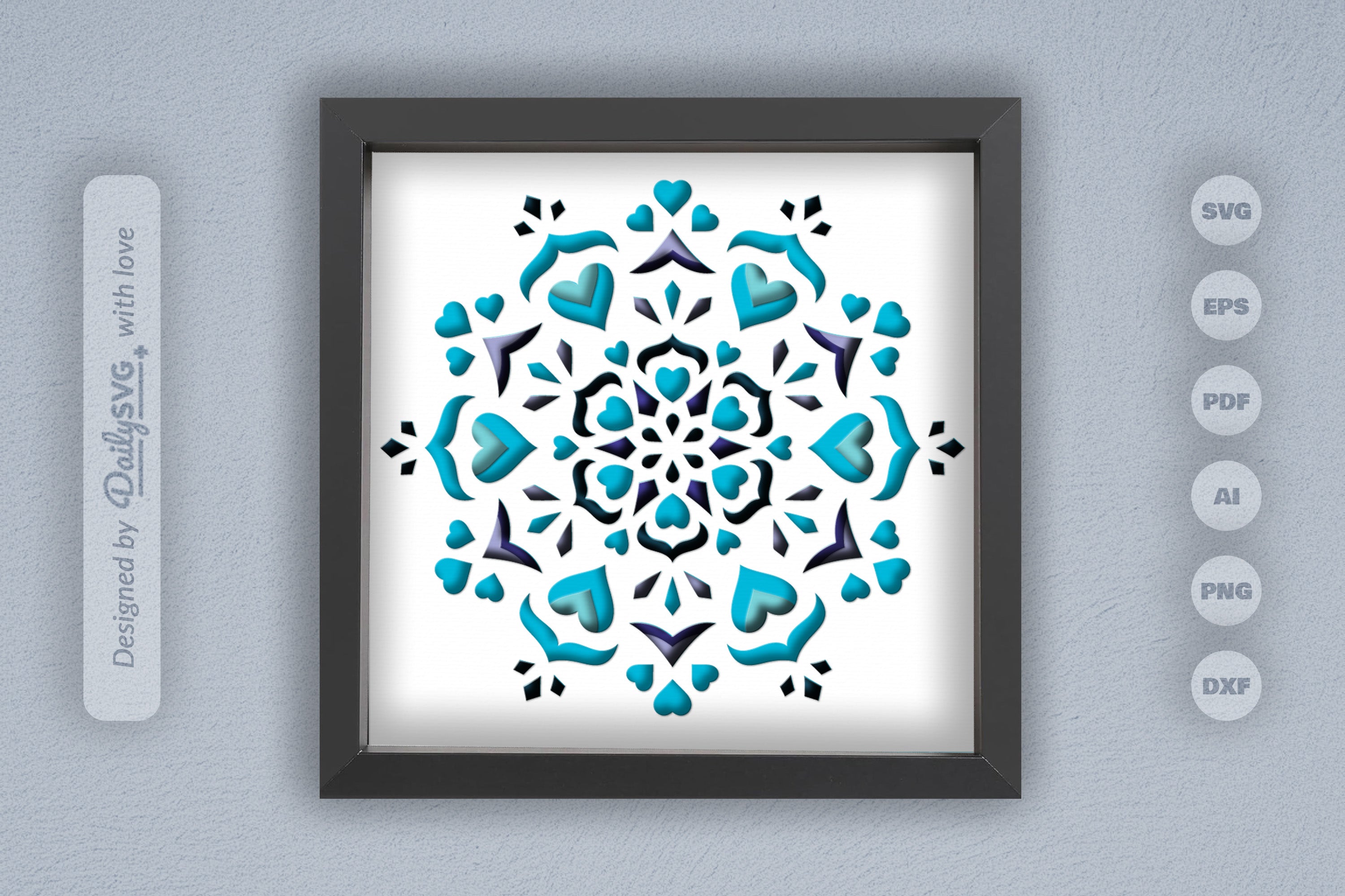 Winter Snow Mandala Papercut SVG Bundle