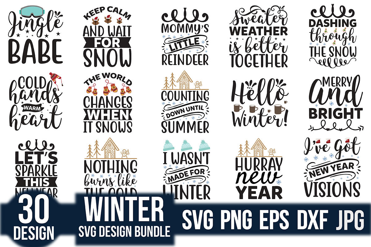Winter SVG Bundle 4 - CraftNest - Digital Crafting and Art