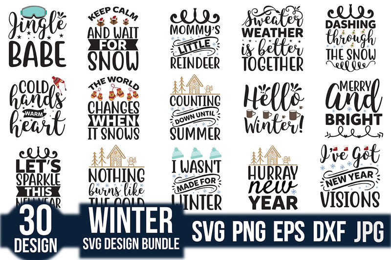 Winter SVG Bundle 4 - CraftNest - Digital Crafting and Art