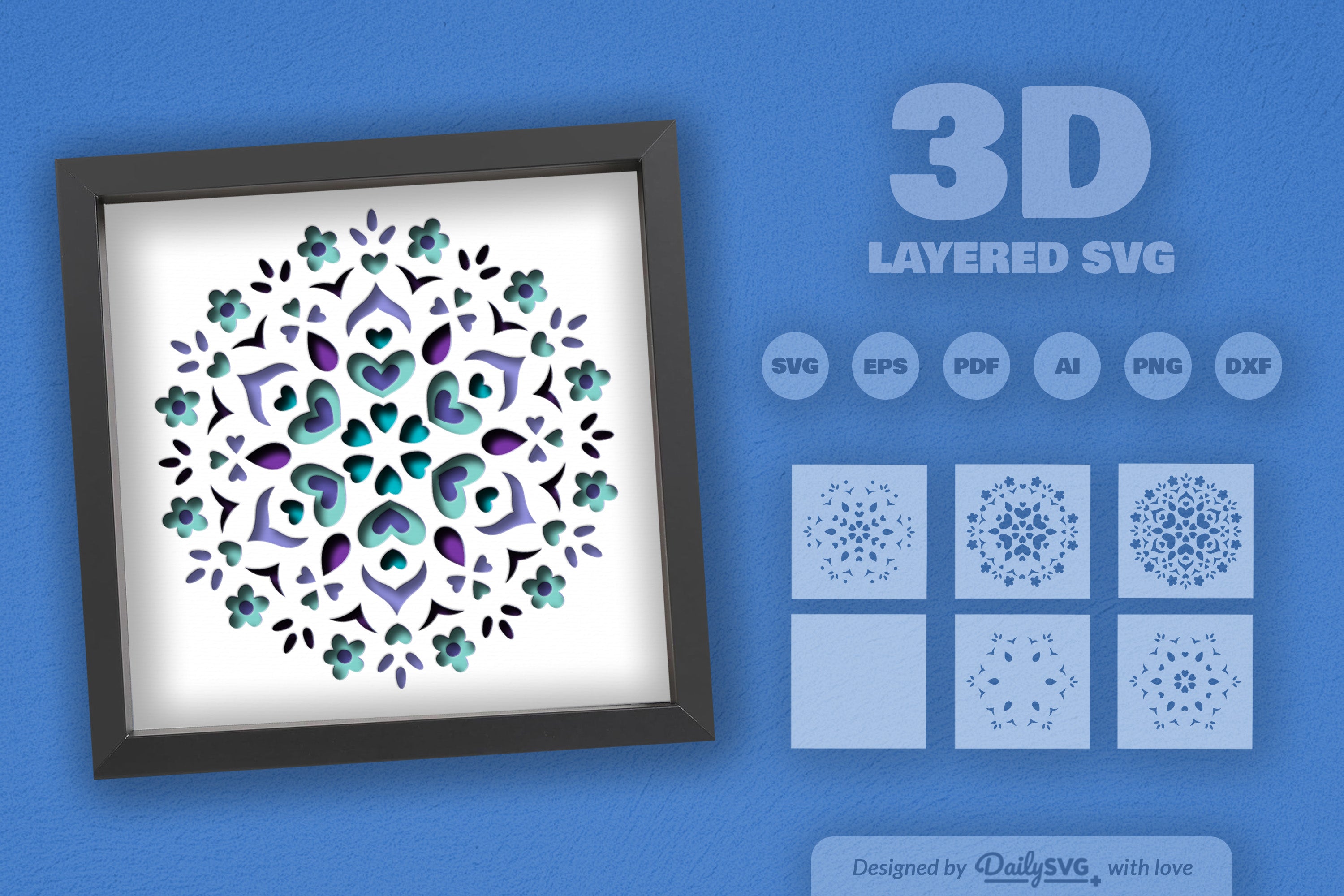 Winter Mandala Papercut SVG Bundle