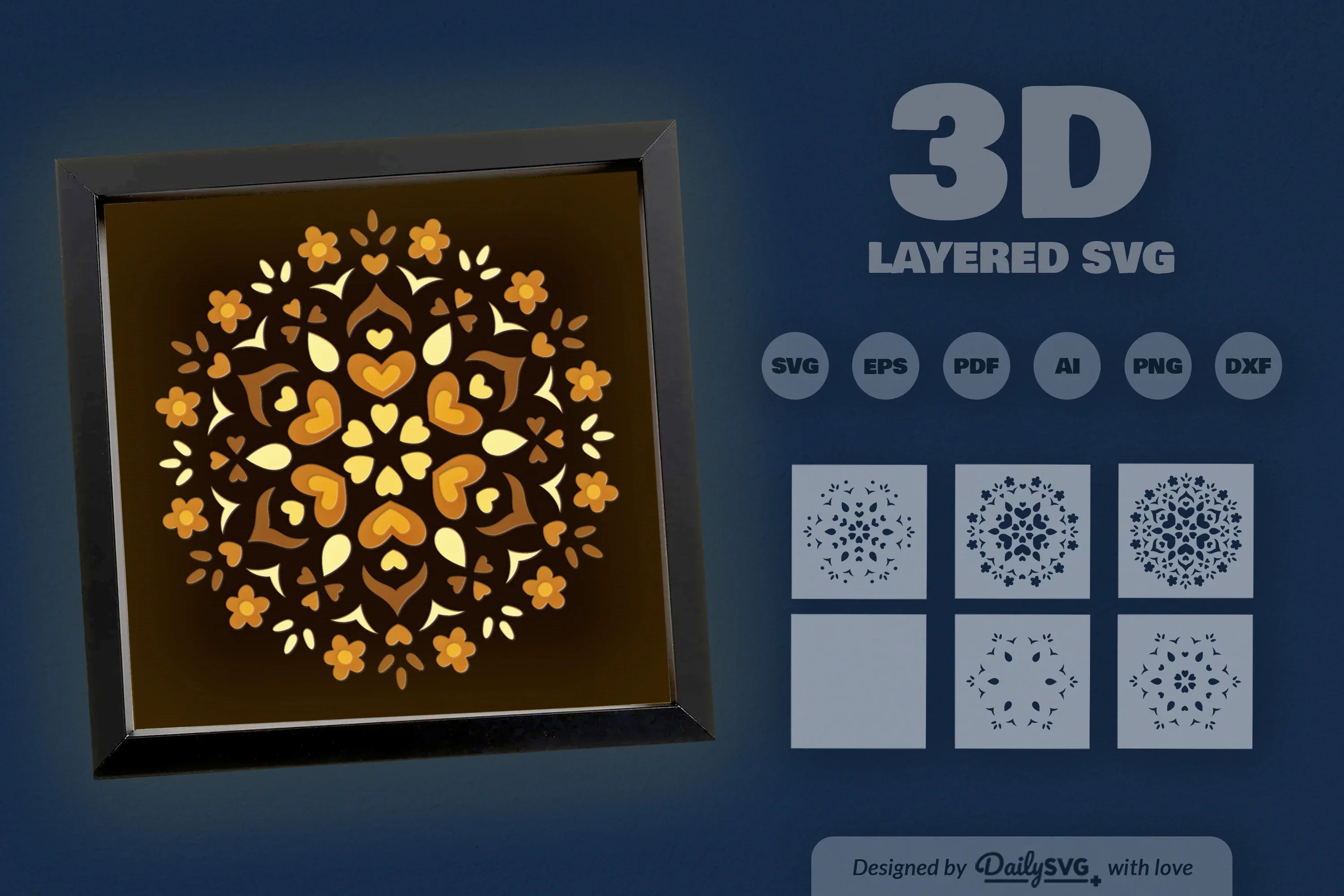 Winter Mandala Papercut SVG Bundle - CraftNest - Digital Crafting and Art