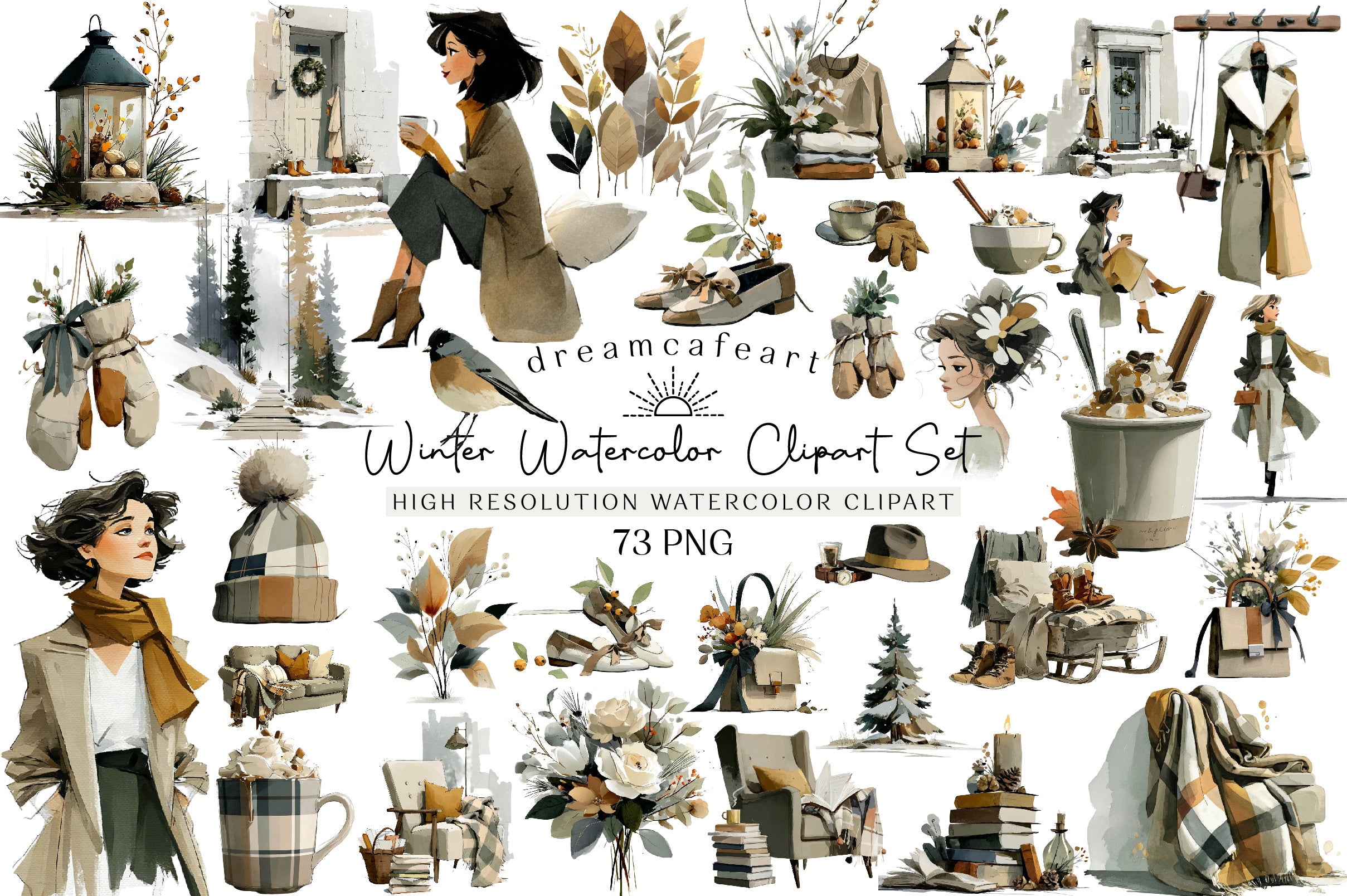 Winter Clipart Bundle Set