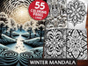 Winter Mandala Coloring Books