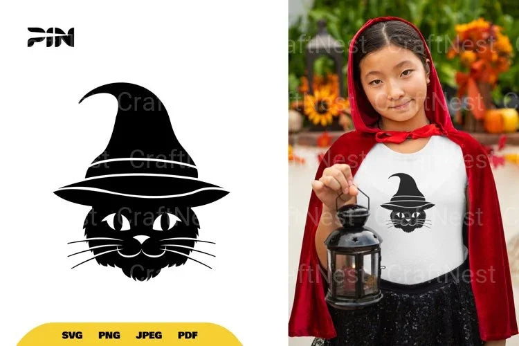 Witch Cat Halloween SVG Bundle - CraftNest - Digital Crafting and Art