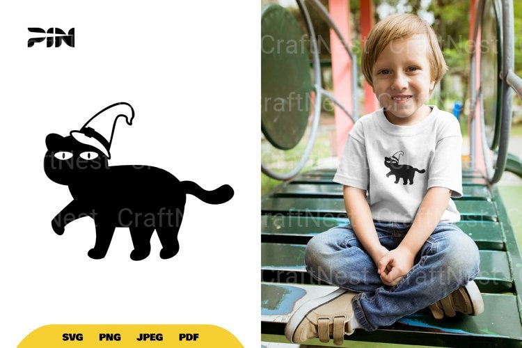 Witch Cat Halloween SVG Bundle - 12 Clipart Designs - CraftNest - Digital Crafting and Art