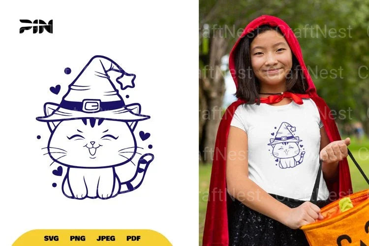 Witch Cat Halloween SVG Bundle - CraftNest - Digital Crafting and Art