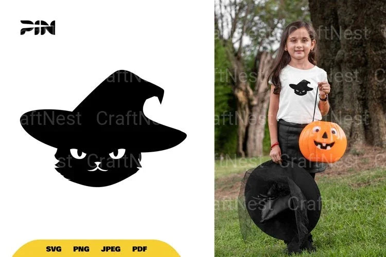Witch Cat Halloween SVG Bundle - CraftNest - Digital Crafting and Art
