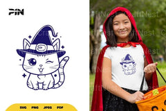 Witch Cat Halloween SVG Bundle - CraftNest - Digital Crafting and Art