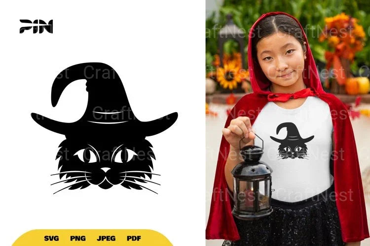 Witch Cat Halloween SVG Bundle - CraftNest - Digital Crafting and Art