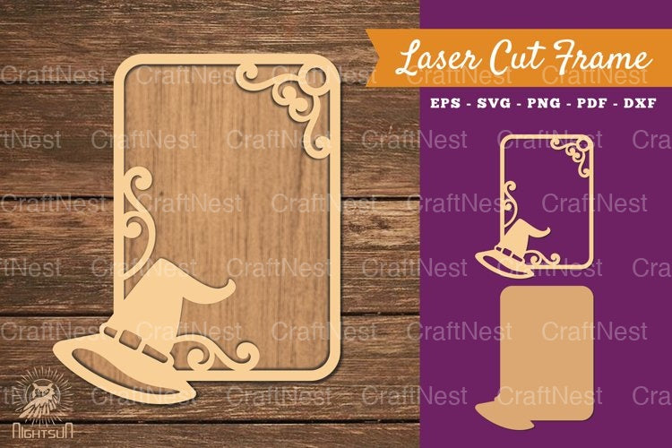 Witch Hat Laser Cut Frame Clipart Bundle - CraftNest - Digital Crafting and Art