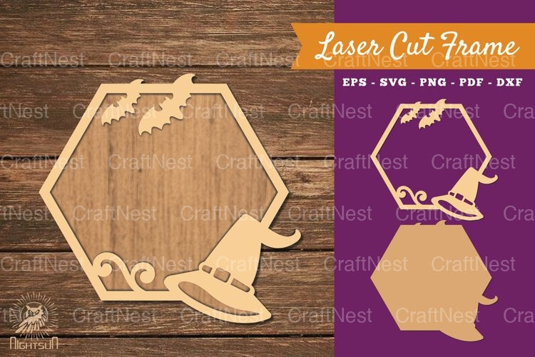 Witch Hat Laser Cut Frame Clipart Bundle - CraftNest - Digital Crafting and Art